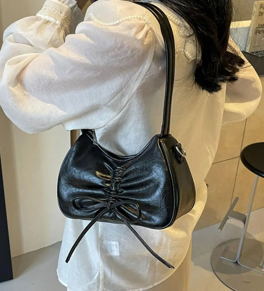 Womens Shoulder Crossbody Bag Trendy Vegan Leather Tote Dumpling Purses Y2k Small Handbag Armpit Bag Top Handle Satchel