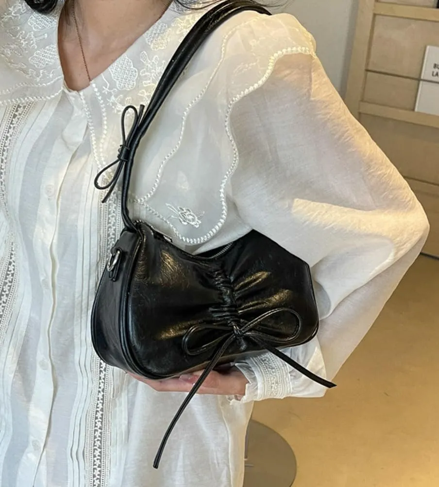 Womens Shoulder Crossbody Bag Trendy Vegan Leather Tote Dumpling Purses Y2k Small Handbag Armpit Bag Top Handle Satchel