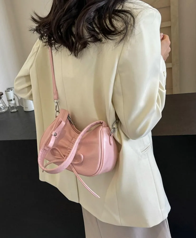 Womens Shoulder Crossbody Bag Trendy Vegan Leather Tote Dumpling Purses Y2k Small Handbag Armpit Bag Top Handle Satchel