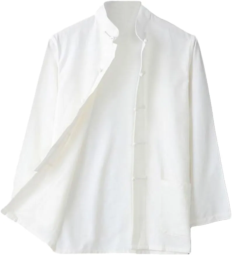 ZooBoo Traditional Long Sleeve Tang Kung Fu Uniform Men's Shirt
