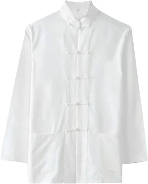ZooBoo Traditional Long Sleeve Tang Kung Fu Uniform Men's Shirt