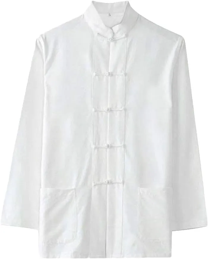 ZooBoo Traditional Long Sleeve Tang Kung Fu Uniform Men's Shirt